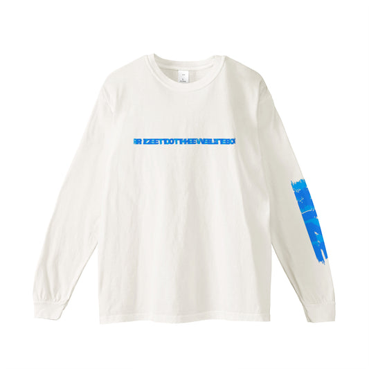 RIZE VINTAGE LETTER  LOGO LONG TEE -WHITE-