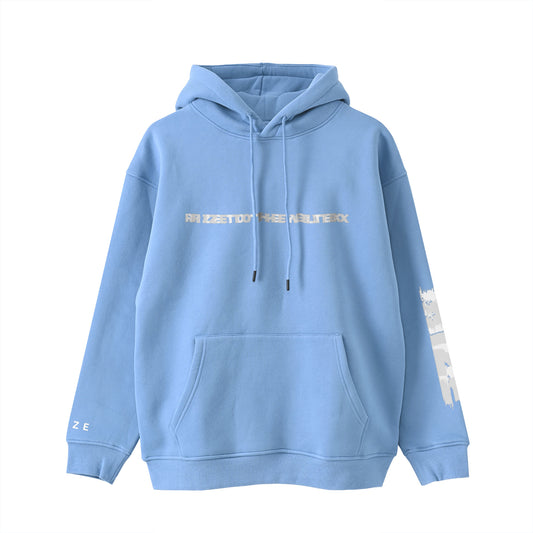 RIZE VINTAGE LETTER LOGO SETUP HOODIE -BLUE-