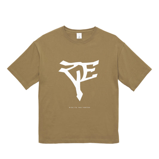 RIZE FRONT BIG LOGO TEE -SAND KHAKI-